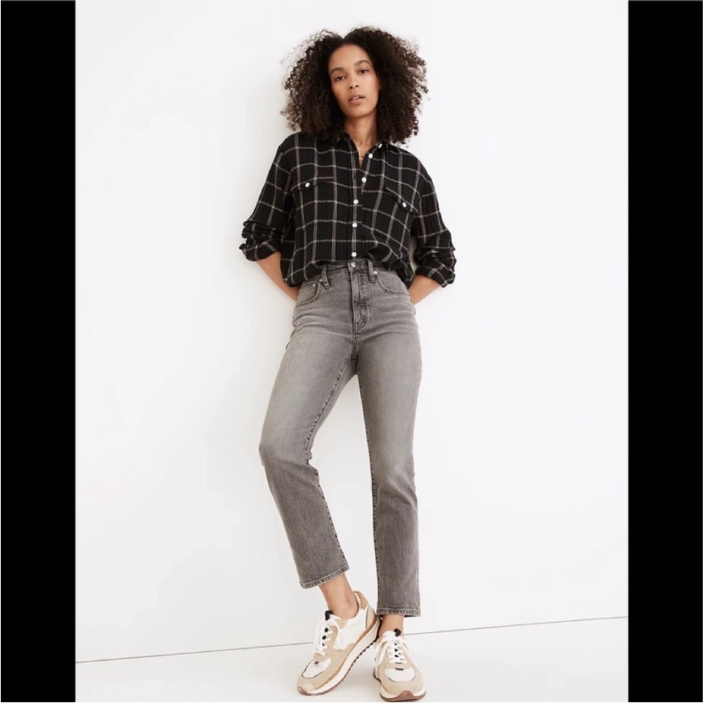 Madewell Slim Demi-Boot Jeans in
Brookford Wash Gray size 25